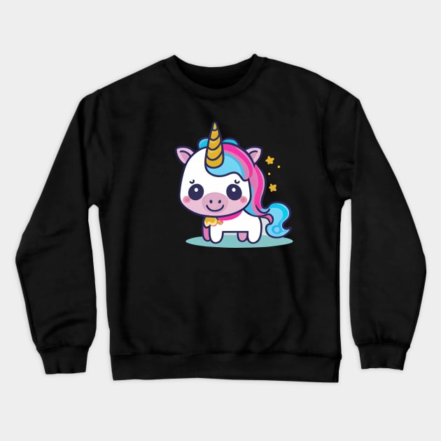 Magical Baby Unicorn Crewneck Sweatshirt by SoloSeal